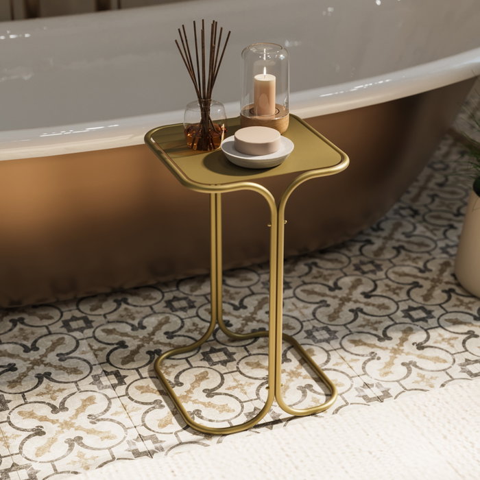 Hanah Home SHB-001-B Mesa de Centro Metálica Color Dorado 30x52x30 cm